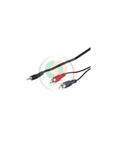CAVO STEREO JACK 3, 5 MM A 2 X RCA MASCH