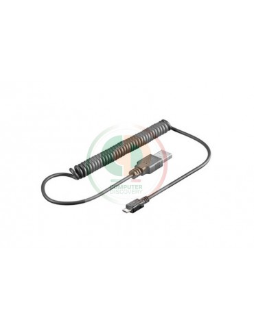 CAVO USB 2.0 SPIRALATO A MASCHIO/MICROB