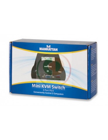 MINI KVM SWITCH 2 PC 1 CONSOLE PORTE PS2