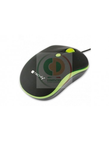 MOUSE OTTICO USB 800-1600 DPI NERO/VERDE