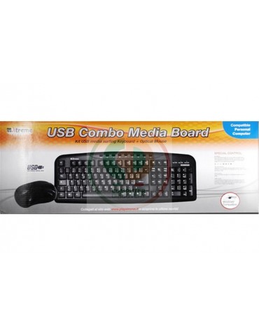 KIT TASTIERA MULTIMEDIALE USB2.0 E MOUSE