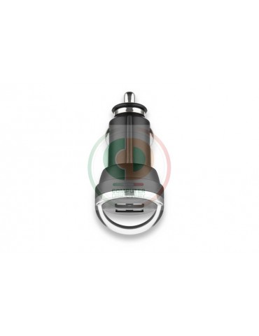 Caricatore da Auto 2p USB 5V Max 4A Nero