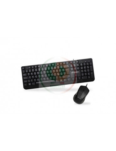 KIT TASTIERA E MOUSE 1000DPI USB BLACK