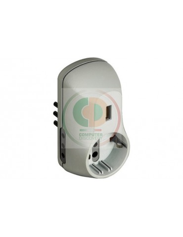BITICINO MULTIPRESA CON USB 1A BIANCO