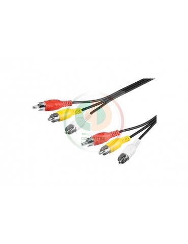 CAVO AUDIO VIDEO 3 X RCA M/M 1,5MT