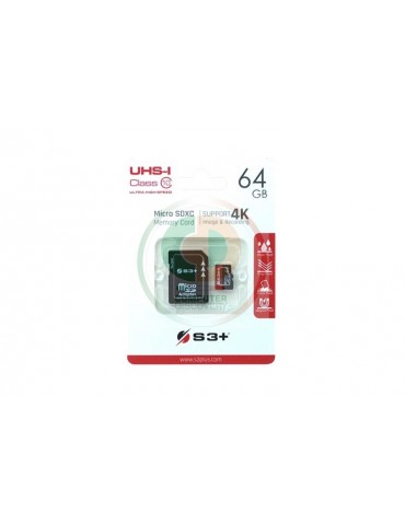 S3+ MICROSD SDHC C10  64GB