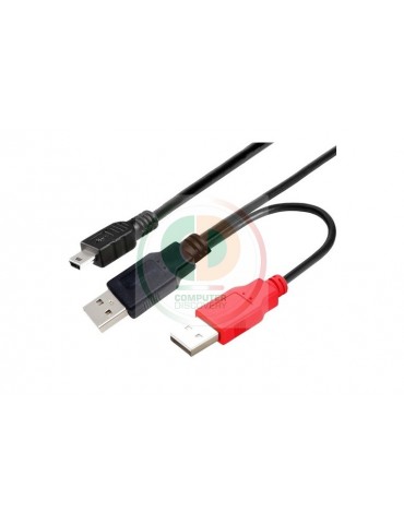 CAVO USB 2.0 AD Y 2XA MINI USB 0,6MT