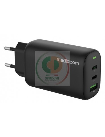 MEDIACOM CARICATORE 65W 1USB + 2 USB-C