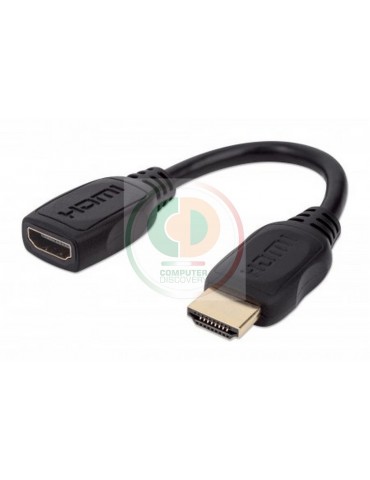 Cavo Prolunga HDMI M/F 15cm Nero