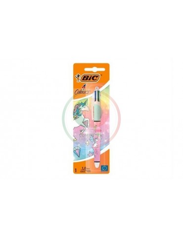 Penna Bic 4 colori Unicorn