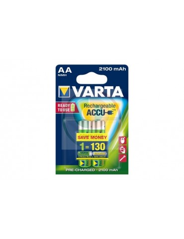 Blister 2 Batterie Ricaricabili Stilo AA 2100 mAh